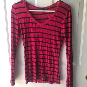 Pink striped long sleeve shirt